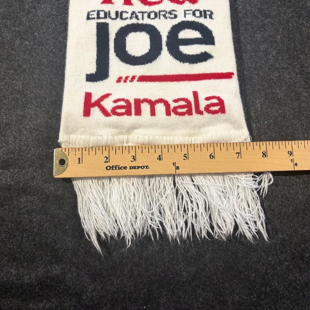 NEA Joe Biden Kamala Harris Scarf OSFM Blue White Red Educators for Joe Kamala